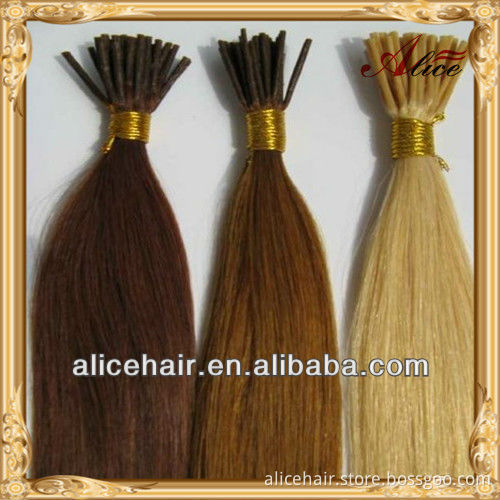 Wholesale price i tip human hair extension brazilian hair